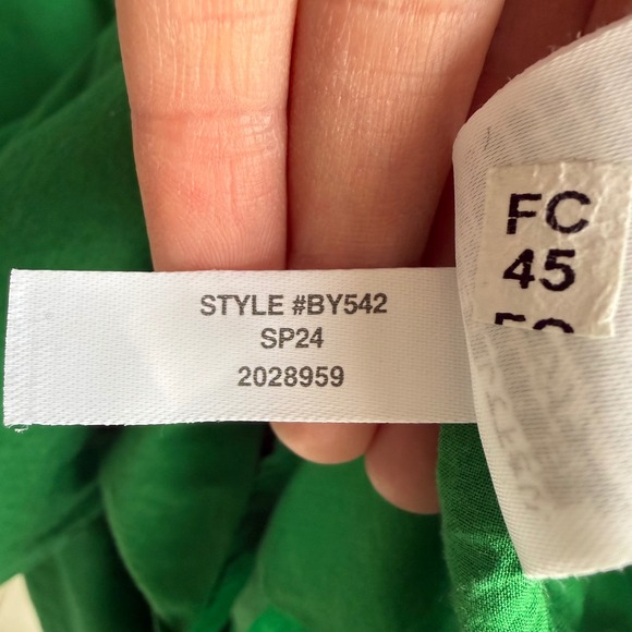 J.CREW Kelly Green Tie-Front Sleeveless Tiered Ladies Midi Dress with Pockets, 6 - Picture 7 of 7